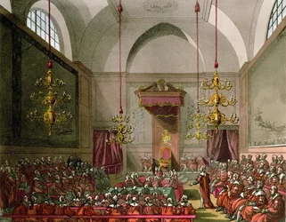 House of Lords fra Ackermanns "Microcosm of London"