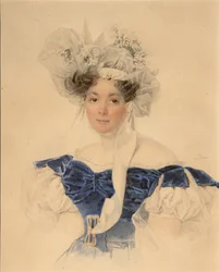 Portrett av grevinne Varvara Sergeyevna Golitsyna 1794-1875, født Rumyantseva-Kagulska, midten av 1830-årene