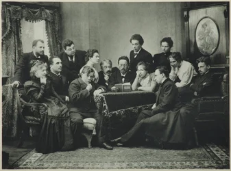 Anton Tsjekhov leser Måken med Moscow Art Theatre-kompaniet, 1899