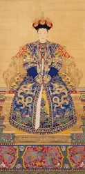 Keiserinne Xiaogongren (1660–1723) (blekk og farge på silke)