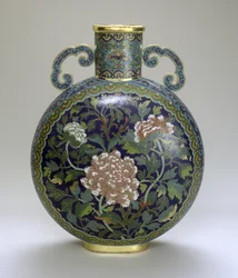 Måneflaske (cloisonne-emalje)