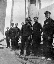 Om bord på yachten Britannia, 1908