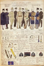 Uniforme varianter av Kingdom of Italy, fargeplate av Quinto Cenni