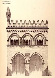 Palace of the Jurisconsults, Cremona, Italia, bygget i 1292, fra "Eksempler på den kommunale, kommersielle og gatearkitekturen i Frankrike og Italia fra det 12. til det 15. århundre"