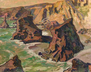 Kynance Cove (olje på lerret)