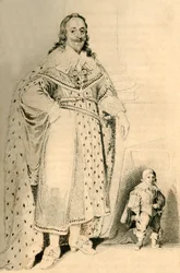 Jeffery Hudson, 30 år gammel, 18 tommer høy. - Dverg til kong Charles den første, 1821.