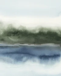 Fredfullt, abstrakt landskap
