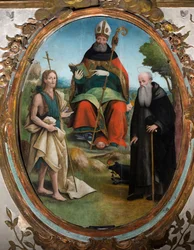 Sant#39;Agostino-altertavlen (Galleani-altertavlen), ca. 1522 (tempera på panel)