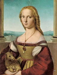 Portrett av en ung dame med en enhjørning, 1505-1506
