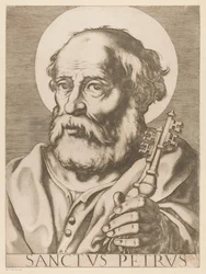 Sankt Peter Saint Peter (tittel på objekt) Kristus, Maria og de tolv apostelen (serietittel) The Sacred Apostolic College (serietittel)