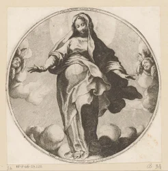 Mary i skyene Sancta Maria Mater Dei (tittel på objekt)