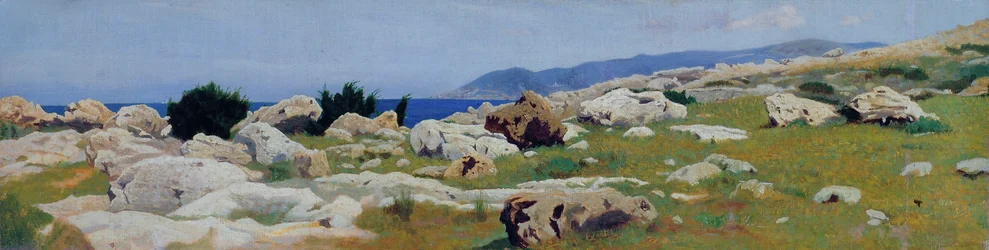 Castiglioncello fra Punta del Bocca, ca. 1864 (olje på lerret)
