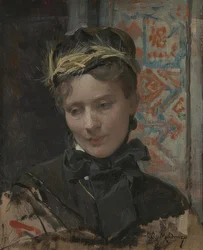 Portrett av en dame. 1885-95