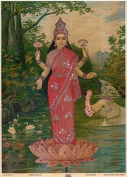 Lakshmi Embellished, av Ravi Varma Press, redigert