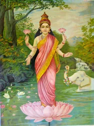 Lakshmi av Raja Ravi Varma