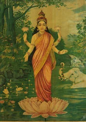 Lakshmi, av Raja Ravi Varma og Ravi Varma Press, 1930-tallet