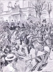 The Queens siste besøk i London mars 1900, illustrasjon fra Cassells History of England, 1900-tallet