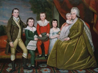 Fru Noah Smith og hennes barn, 1798.