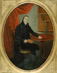 Portrett av en urmaker i Connecticut, ca. 1800.