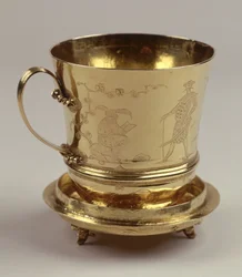 Sjokoladebeger i gull, ca. 1685 (sølv) (se 208937)