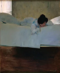 Laziness - Laziness - Maleri av Ramon Casas (1866-1932) - ca. 1898 - Olje på lerret - 32643 - Catalonias nasjonale kunstmuseum, Barcelona