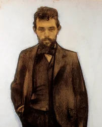 Portrett av Amadeo Vives (1871-1932) komponist (pastell)