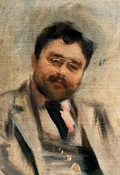 Portrett av Isaac Albeniz på 34 år, detalj (olje på lerret)