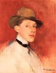 Studie for et portrett av kong Alfonso XIII (eller Alphonse de Bourbon) (1886-1941), detalj