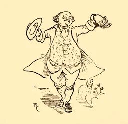 John Gilpins venn låner ham en parykk og en hatt, 1878, c1918.