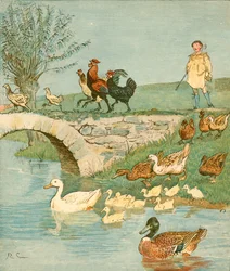 Bondegutten med høner og ender, c1881.