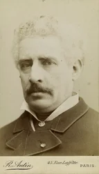 Portrett av komponisten Olivier Métra 1830-1889, ca. 1870.