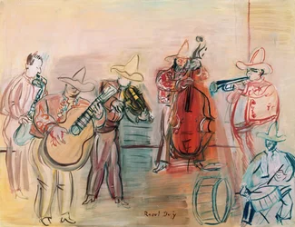 Meksikansk jazz (akvarell og gouache på papir)
