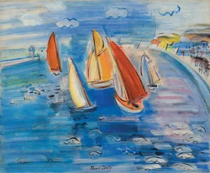 Regattaer på Sainte-Adresse; Regattaer på Sainte-Adresse, ca. 1930 (olje på lerret)