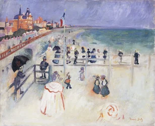 Stranden ved Sainte-Adress; Stranden ved Sainte-Adress, ca. 1905 (olje på lerret)
