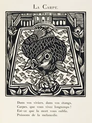 Karpen, illustrasjon fra «Orfeus#39; bestiarium eller prosesjon»