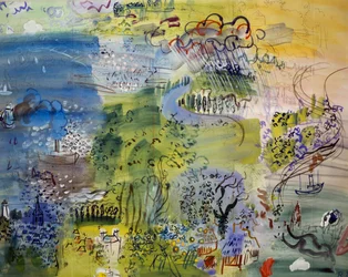 Elektrisitetsfeen, av Raoul Dufy (1877–1953), akvarell. Frankrike, 1900-tallet.