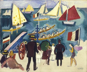 Regattaen, ca. 1908–10 (olje på lerret)