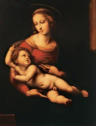 Bridgewater Madonna (Madonna and Child) av Raphael Sanzio (1483-1520), olje på lerret, 81x56 cm