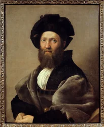 Portrett av Balthazar (Baldassare) Castiglione (1478-1529) italiensk forfatter og diplomat. Maleri av Raffaello Sanzio dit Raphael (1483-1520)
