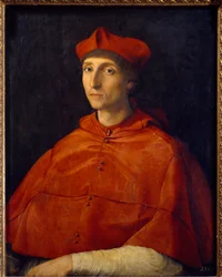 Portrait of a Cardinal - Maleri av Raffaello Sanzio dit Raphael