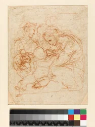 Den hellige familie, ca. 1510-12 (kritt på papir)