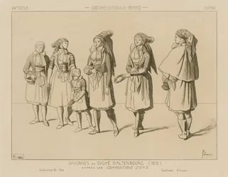 Tyske nasjonaldrakter - hertugdømmet Sachsen-Altenburg (1815)