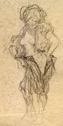 Nakenstudie, ca. 1905 (tegning)