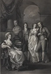 Familieportrett av Catherine Petrovna Baryatinskaya 1750-1811, født prinsesse av Holstein-Beck, 1793