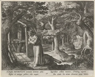 Saint Patroclus av Néris som eremitt The Virtuous Life of Hermits (serietittel) Trophaeum vitae solitariae (serietittel)