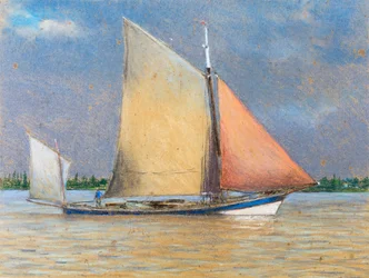 Filadière på Gironde-elvemunningen (pastell på papir)