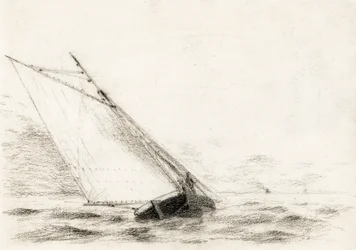 seilbåt på Gironde-elvemunningen (kull)