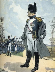 Portrett av keiser Napoleon I (1769–1821) på vei tilbake fra eksil til Elba