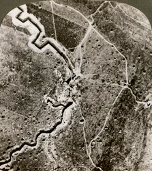 Luftfotografi av de tyske linjene, første verdenskrig, 1914-1918