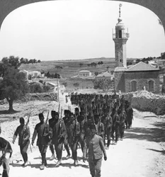 Beseiret tyrkiske soldater, Palestina, første verdenskrig, c1917-c1918